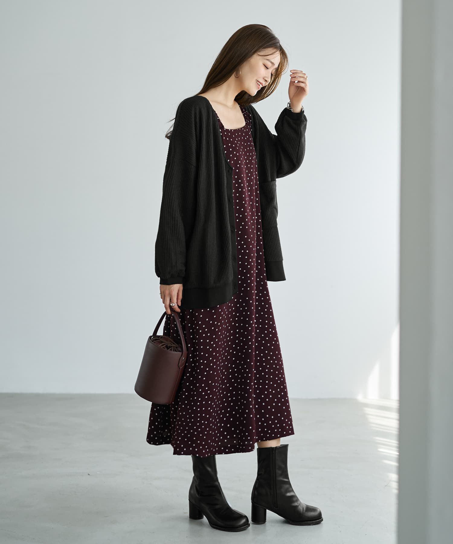 STYLE DELI「リラックスニットソーカーディガン」|カーディガン|