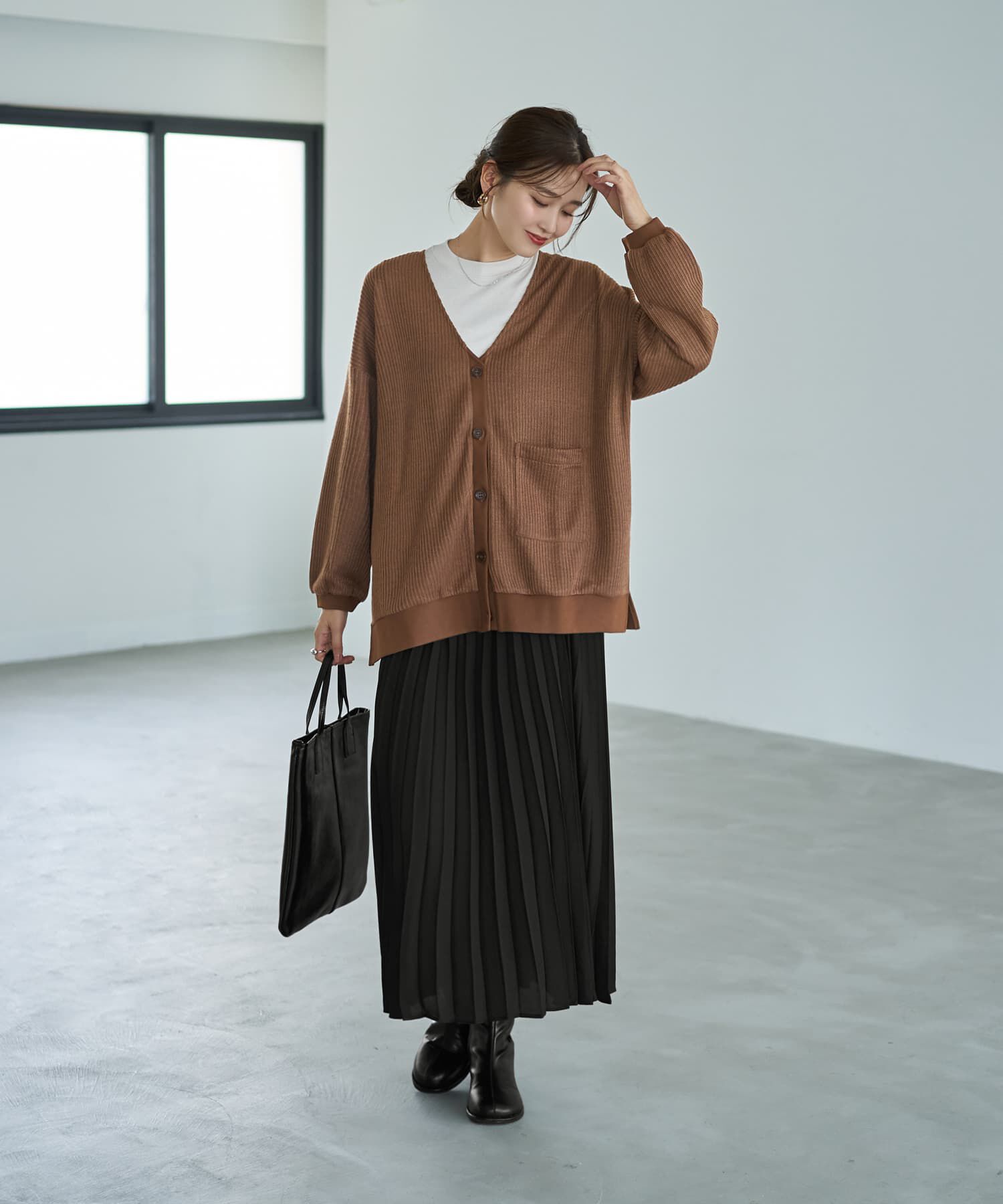 STYLE DELI「リラックスニットソーカーディガン」|カーディガン|