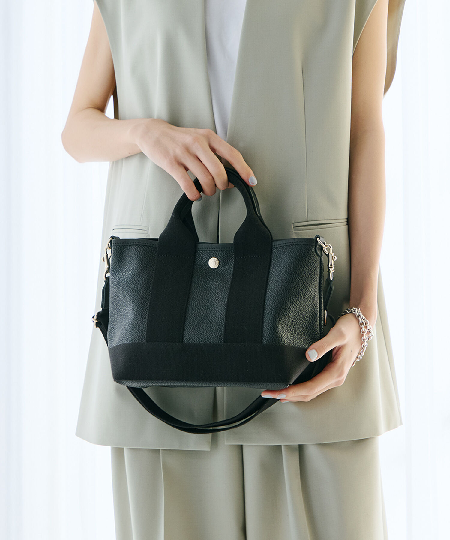 TOPKAPI BREATH「【Breath TOPKAPI】SCOTCH GRAIN スコッチグレイン ショルダー付き ミニ トートバッグ SS」|ショルダー・メッセンジャー|