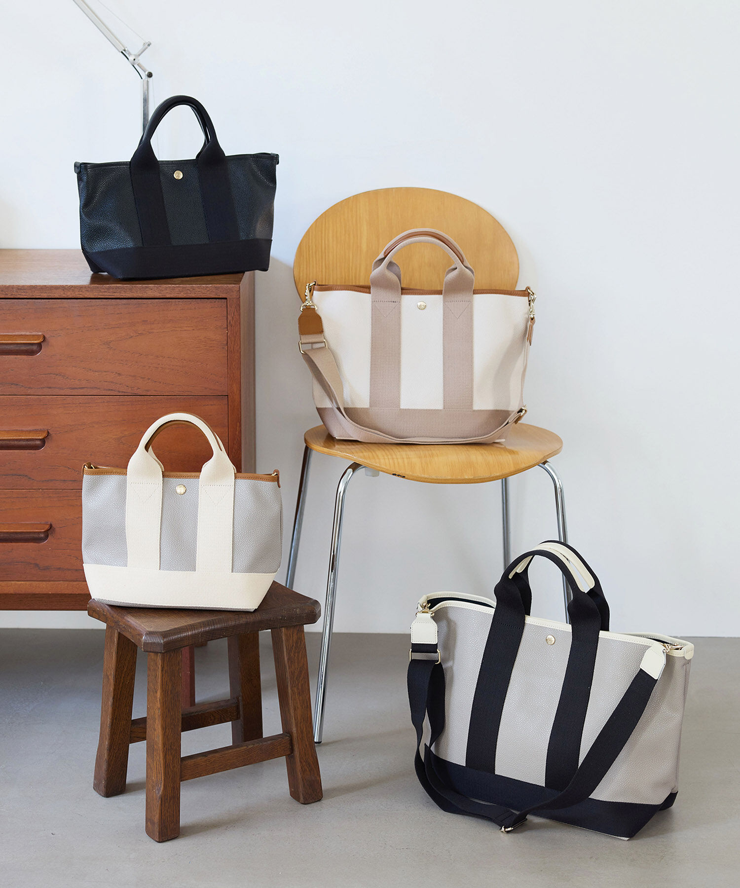 TOPKAPI BREATH「【Breath TOPKAPI】SCOTCH GRAIN スコッチグレイン ショルダー付き ミニ トートバッグ SS」|ショルダー・メッセンジャー|