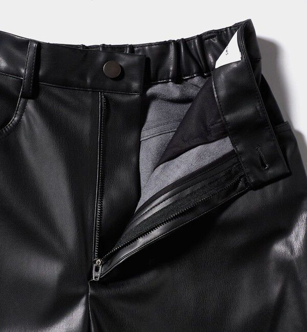 UNITED ARROWS「レザーライク ストレート パンツ ウォッシャブル」|チノ|