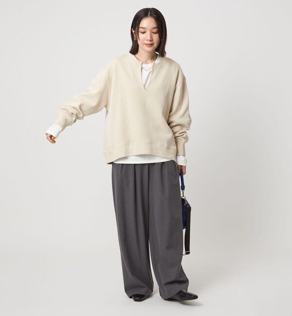 UNITED ARROWS green label relaxing「【WEB限定】＜at ease＞ダブルフェイス プルオーバー カットソー」|Tシャツ・カットソー|