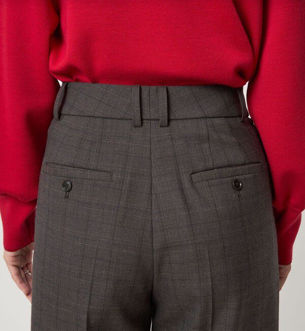 UNITED ARROWS green label relaxing「［size SHORT/TALLあり］キチントボトムス サキソニー ワイド パンツ」|スラックス|