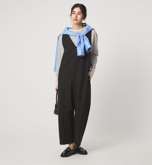 UNITED ARROWS green label relaxing「オルマイ LI/MIX オールインワン マシンウォッシャブル ストレッチ 吸水速乾 接触冷感」|オールインワン|BLACK