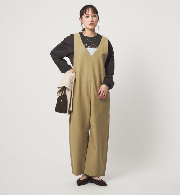 UNITED ARROWS green label relaxing「オルマイ LI/MIX オールインワン マシンウォッシャブル ストレッチ 吸水速乾 接触冷感」|オールインワン|BEIGE