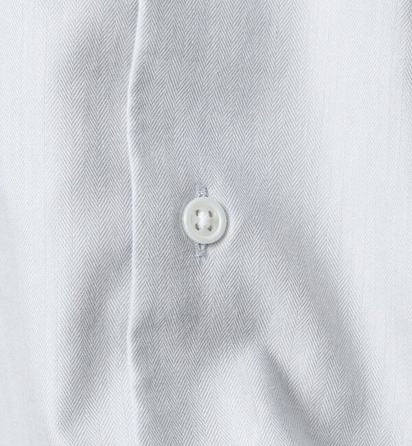 UNITED ARROWS green label relaxing「コットン ヘリンボーン ワイドカラー ドレスシャツ -形態安定-」|シャツ・ブラウス|