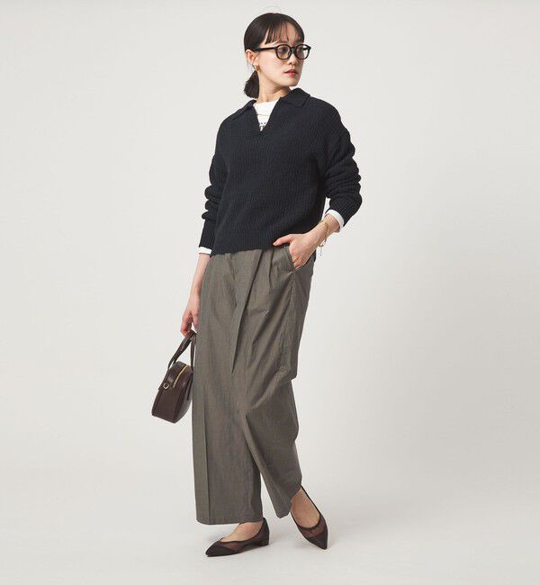 UNITED ARROWS green label relaxing「FAbRICA 2タック ワイド パンツ」|チノ|