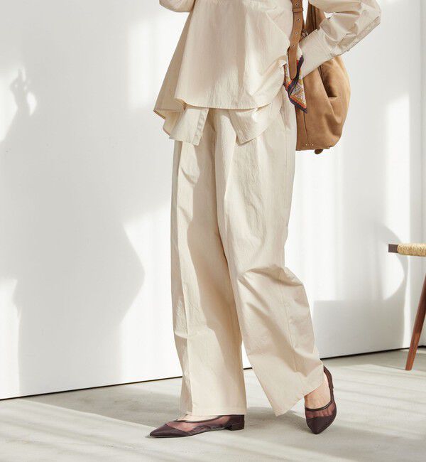 UNITED ARROWS green label relaxing「FAbRICA 2タック ワイド パンツ」|チノ|