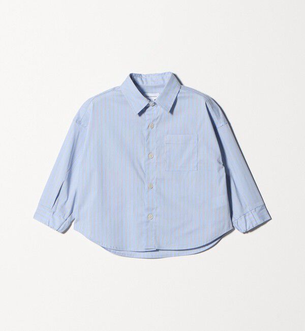 UNITED ARROWS green label relaxing「ストライプシャツ / キッズ  100cm-130cm 撥水」|シャツ・ブラウス|LT.BLUE