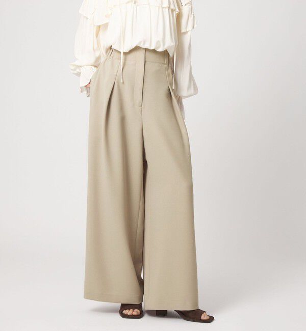 EMMEL REFINES「＜EMMEL REFINES＞EM ジプシーサップ ワイドパンツ」|チノ|BEIGE