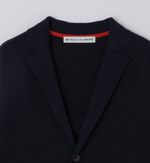 SHIPS「BATEAUX DE SHIPS: コットン ミラノリブ シングル テーラード ニットジャケット」|カーディガン|