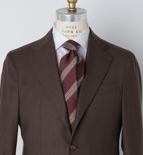 SHIPS「Puccini: シルク アムンゼン ストライプ ネクタイ」|ネクタイ・蝶ネクタイ|ワイン