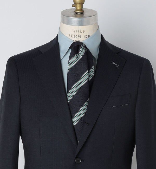 SHIPS「Puccini: シルク アムンゼン ストライプ ネクタイ」|ネクタイ・蝶ネクタイ|ネイビー