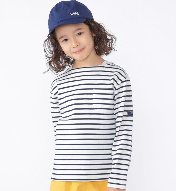 SHIPS KIDS「SHIPS KIDS:100～130cm /ボーダー ロングスリーブTシャツ」|Tシャツ・カットソー|