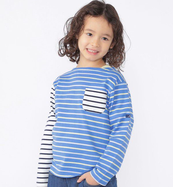 SHIPS KIDS「SHIPS KIDS:100～130cm /ボーダー ロングスリーブTシャツ」|Tシャツ・カットソー|