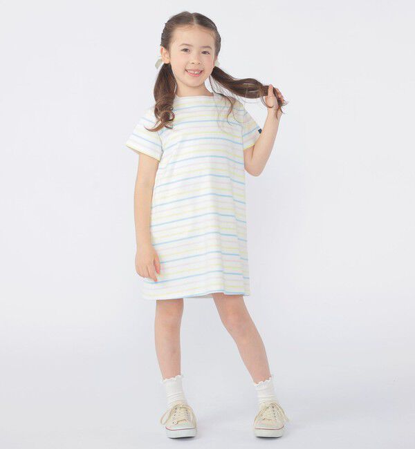 SHIPS KIDS「SHIPS KIDS:100～130cm / ボーダー ワンピース」|ワンピース|