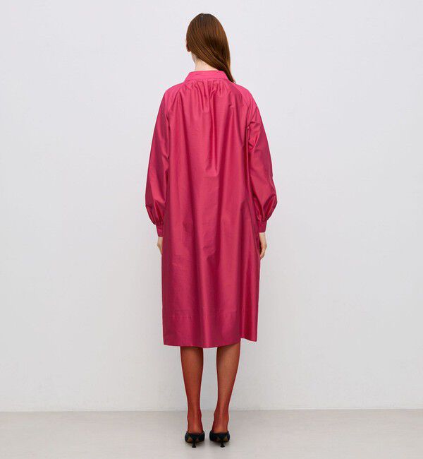 BACCA「コットンバックサテン ボリュームスリーブワンピース」|ワンピース|