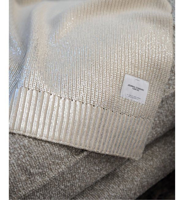 journal standard Furniture「SILVER PRINT KNIT THROW　スローケット」|ブランケット|