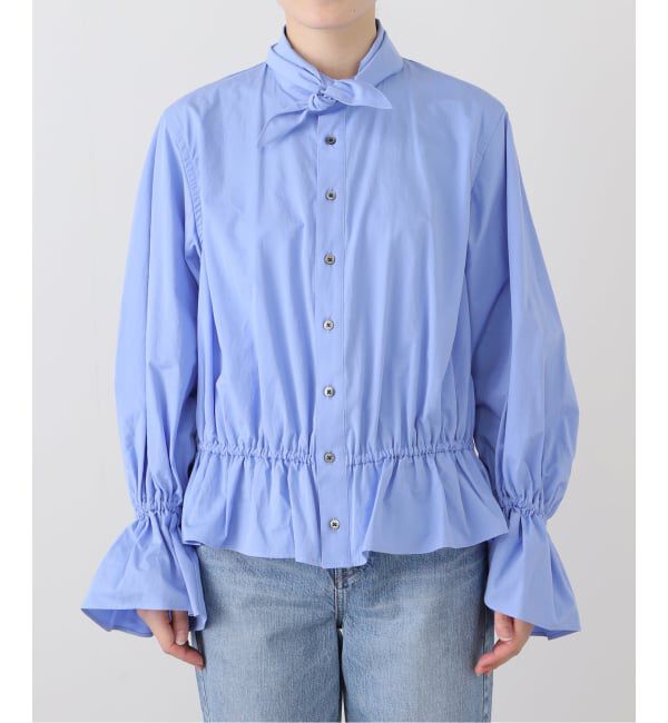 Plage「JANE SMITH / ジェーンスミス WASHED COTTON BROAD BOW TIE ブラウス」|シャツ・ブラウス|