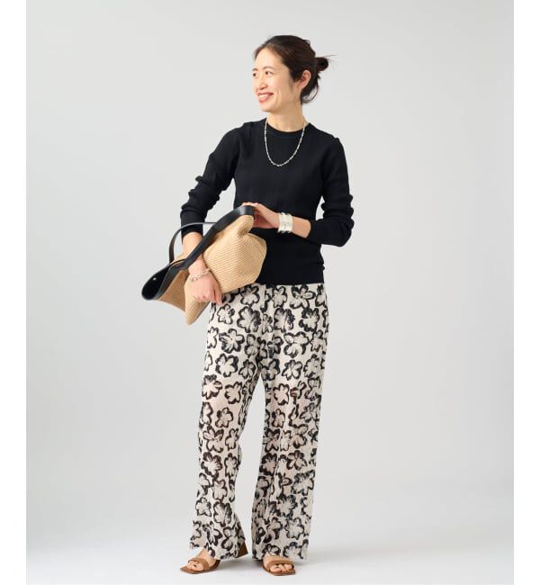 VERMEIL par iena「《予約》ランダムRIB クルーネックロングスリーブプルオーバー」|ニット・セーター|