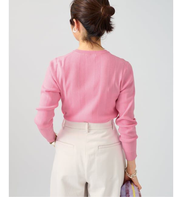 VERMEIL par iena「《予約》ランダムRIB クルーネックロングスリーブプルオーバー」|ニット・セーター|