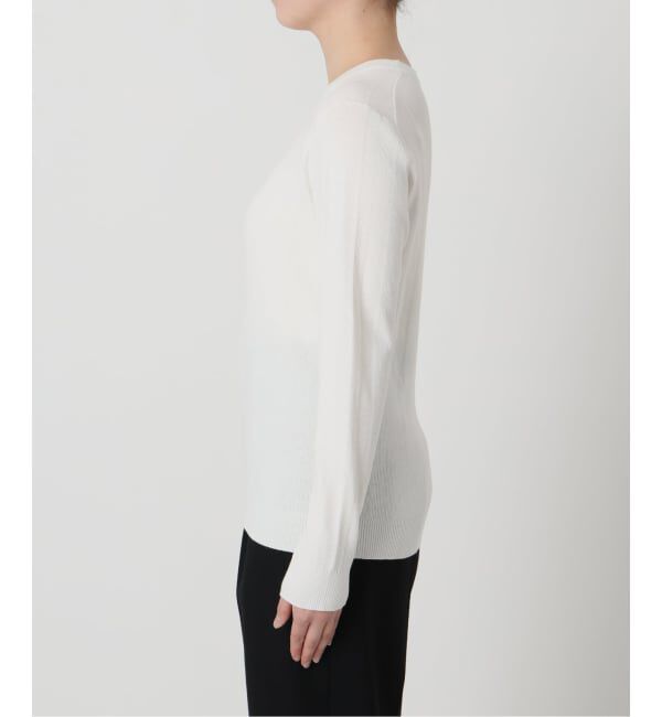 VERMEIL par iena「《予約》ランダムRIB クルーネックロングスリーブプルオーバー」|ニット・セーター|