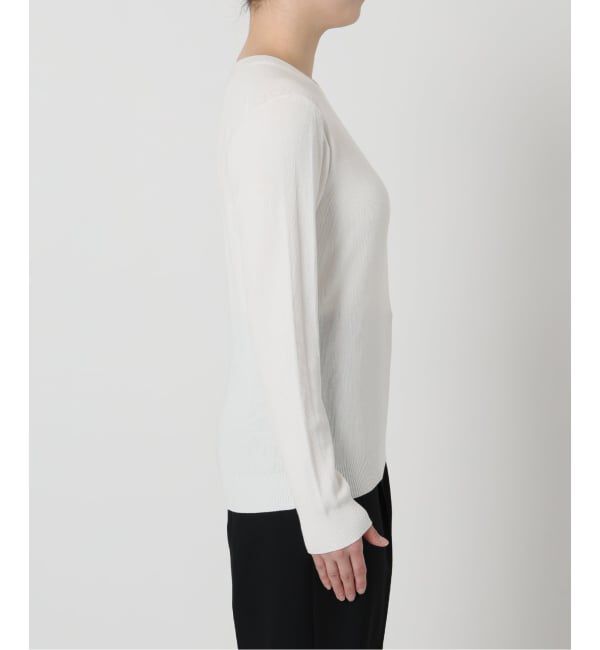 VERMEIL par iena「《予約》ランダムRIB クルーネックロングスリーブプルオーバー」|ニット・セーター|