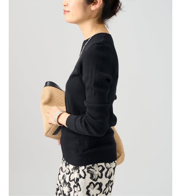 VERMEIL par iena「《予約》ランダムRIB クルーネックロングスリーブプルオーバー」|ニット・セーター|