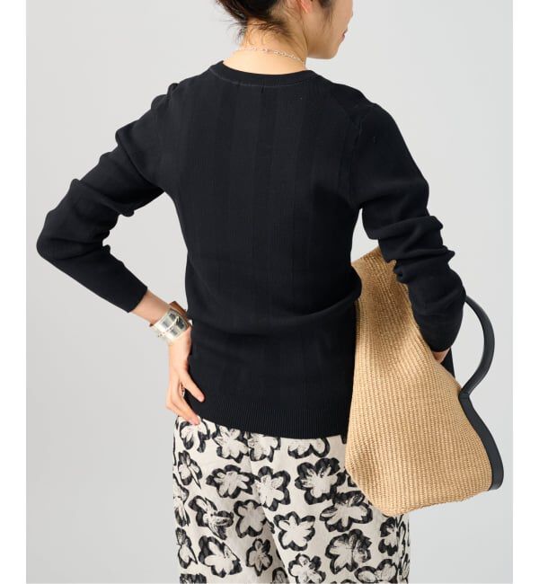 VERMEIL par iena「《予約》ランダムRIB クルーネックロングスリーブプルオーバー」|ニット・セーター|