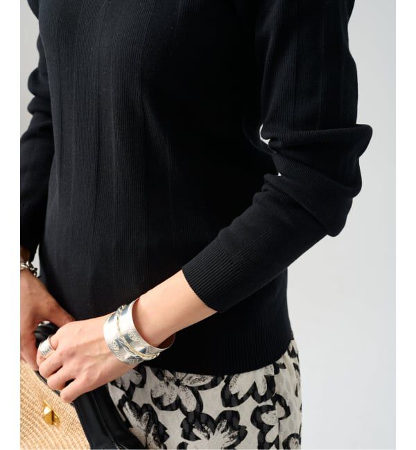 VERMEIL par iena「《予約》ランダムRIB クルーネックロングスリーブプルオーバー」|ニット・セーター|