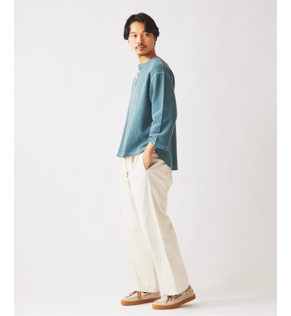 JOURNAL STANDARD relume「製品染め バックピケ ヘンリーネック 7分袖 Tシャツ」|Tシャツ・カットソー|