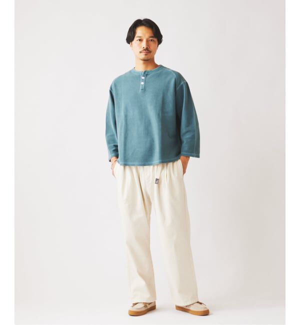 JOURNAL STANDARD relume「製品染め バックピケ ヘンリーネック 7分袖 Tシャツ」|Tシャツ・カットソー|