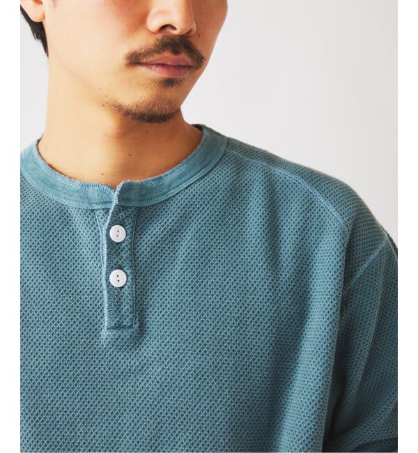 JOURNAL STANDARD relume「製品染め バックピケ ヘンリーネック 7分袖 Tシャツ」|Tシャツ・カットソー|