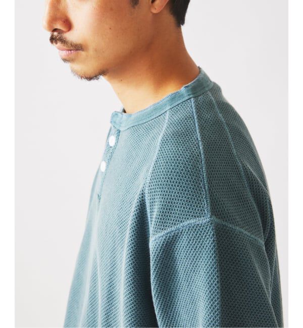 JOURNAL STANDARD relume「製品染め バックピケ ヘンリーネック 7分袖 Tシャツ」|Tシャツ・カットソー|