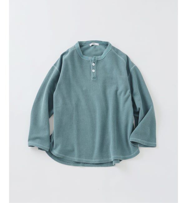 JOURNAL STANDARD relume「製品染め バックピケ ヘンリーネック 7分袖 Tシャツ」|Tシャツ・カットソー|