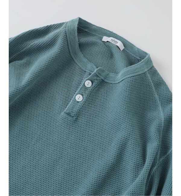 JOURNAL STANDARD relume「製品染め バックピケ ヘンリーネック 7分袖 Tシャツ」|Tシャツ・カットソー|
