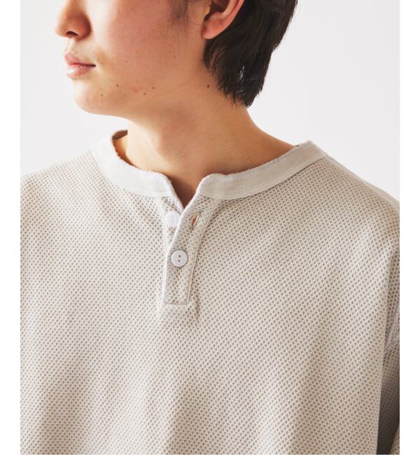 JOURNAL STANDARD relume「製品染め バックピケ ヘンリーネック 7分袖 Tシャツ」|Tシャツ・カットソー|