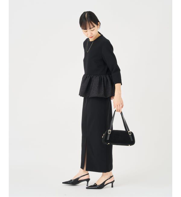 HARDY NOIR「ダブルクロスレオパードペプラムワンピース」|ワンピース|