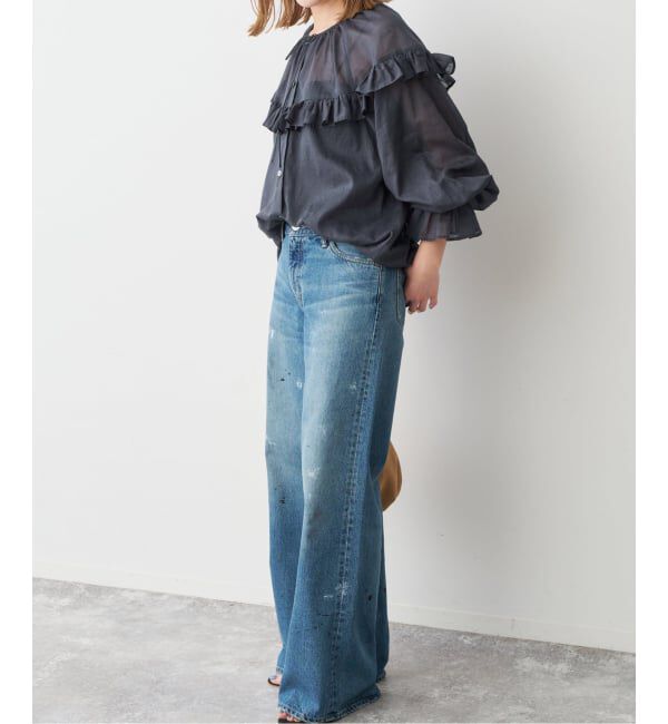 Spick and Span「《予約》コットンラミーローンフリルブラウス」|シャツ・ブラウス|