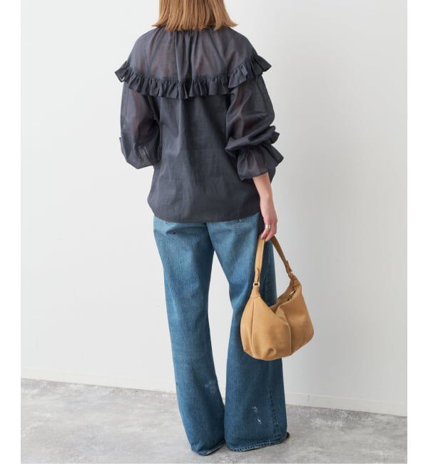 Spick and Span「《予約》コットンラミーローンフリルブラウス」|シャツ・ブラウス|