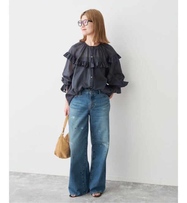 Spick and Span「《予約》コットンラミーローンフリルブラウス」|シャツ・ブラウス|