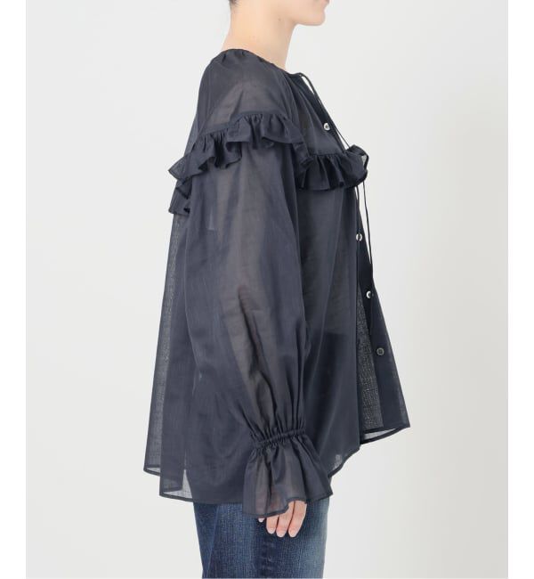 Spick and Span「《予約》コットンラミーローンフリルブラウス」|シャツ・ブラウス|