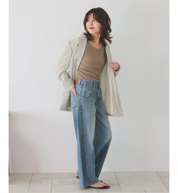 Spick and Span「リネンライクロングジャケット」|テーラードジャケット|