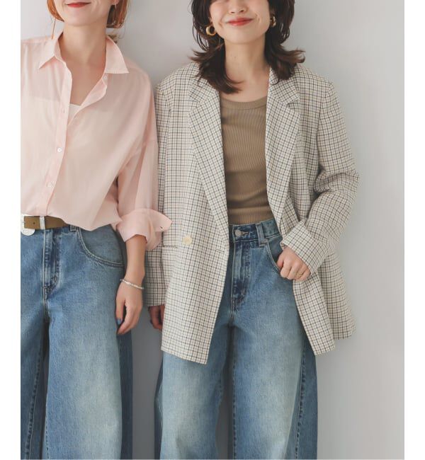 Spick and Span「リネンライクロングジャケット」|テーラードジャケット|