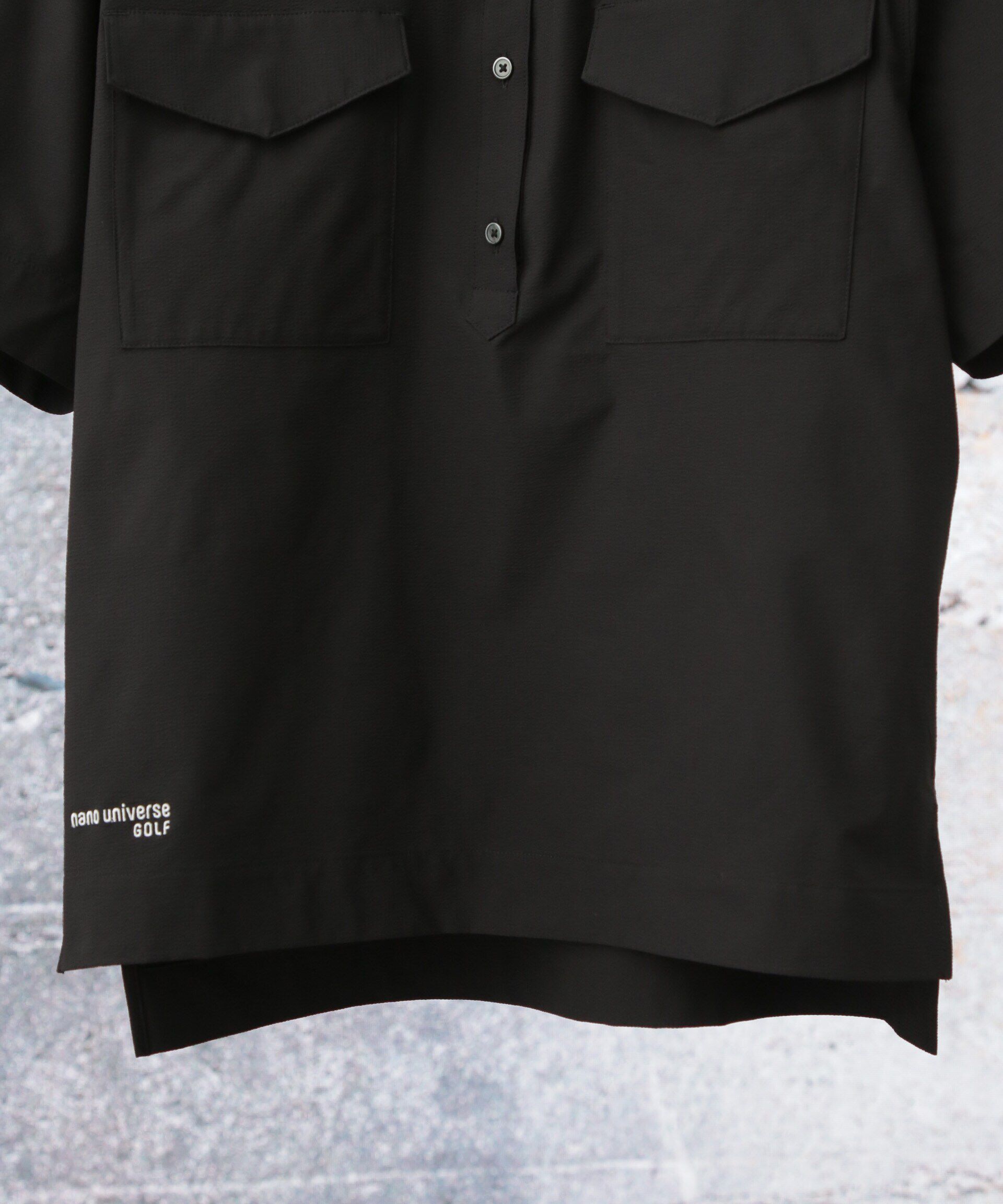 nano･universe「nano universe GOLF/サッカーストライプ半袖シャツ」|Tシャツ・カットソー|