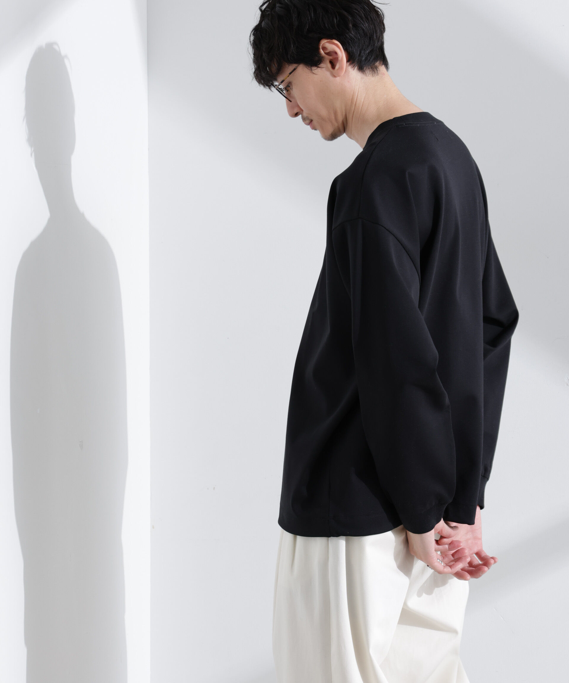 nano･universe「シルケットポンチロングスリーブバルーンTシャツ 長袖」|Tシャツ・カットソー|