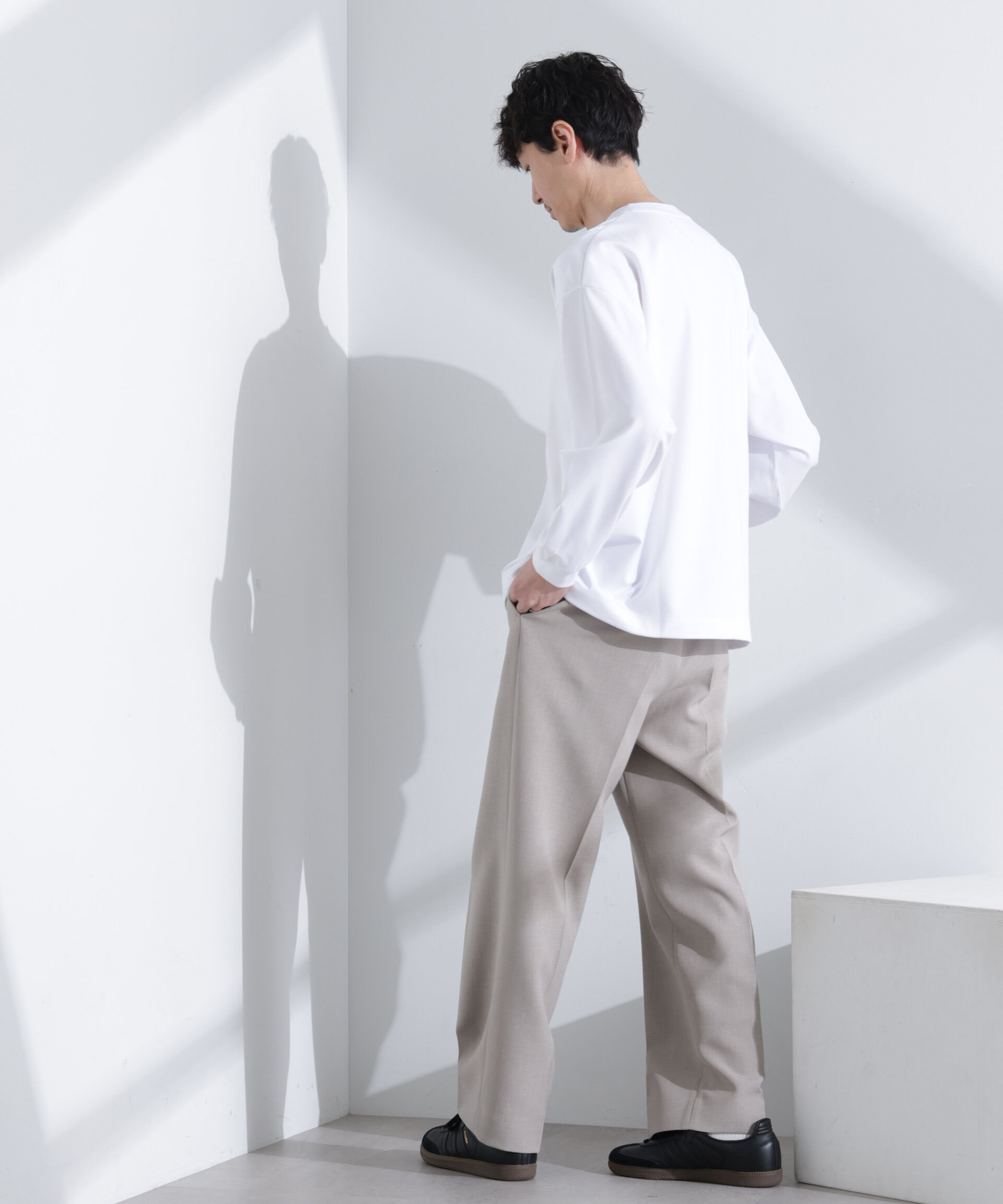 nano･universe「シルケットポンチロングスリーブバルーンTシャツ 長袖」|Tシャツ・カットソー|