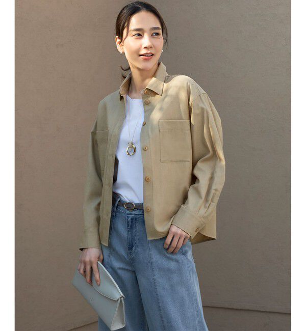 自由区「【洗える】ドビーオックスストレッチシャツ アウター」|その他|