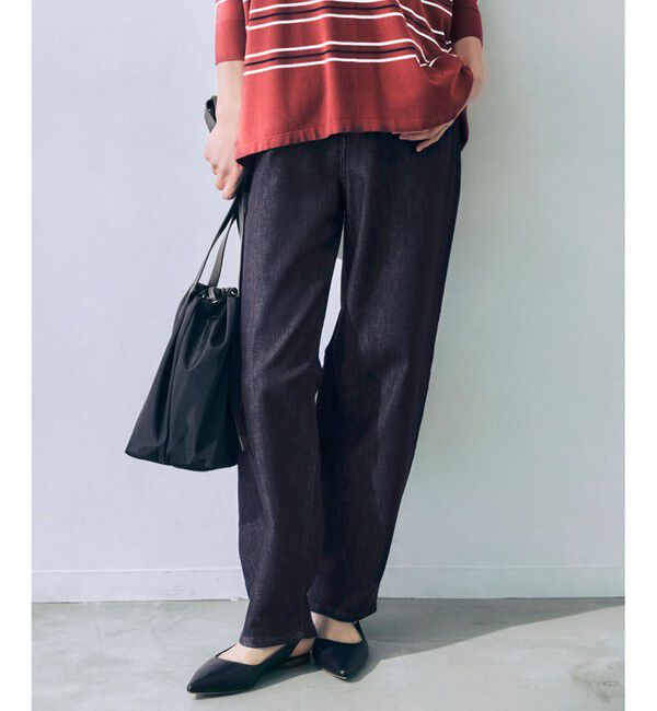 自由区「ウスカルデニムダーツカーブ パンツ」|デニム|インディゴ