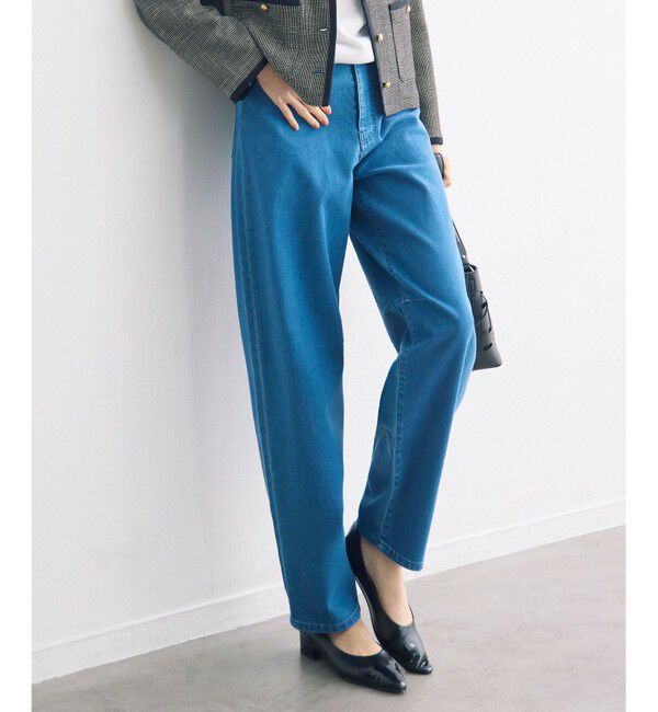 自由区「ウスカルデニムダーツカーブ パンツ」|デニム|[新色]ﾐｯﾄﾞ